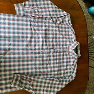 Wrangle XLT TGL Plaid mens button down shirt